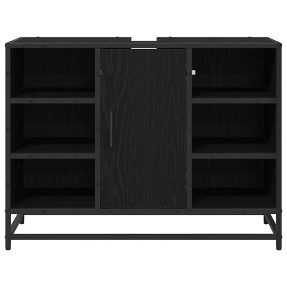 Bathroom Cabinet Black Oak 80 x 33 x 60 cm Engineered Wood