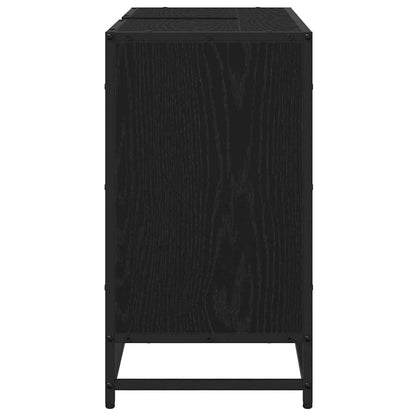 Bathroom Cabinet Black Oak 80 x 33 x 60 cm Engineered Wood