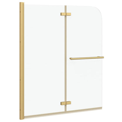 Shower Enclosure Gold 120 x 140 cm ESG Glass and Aluminium