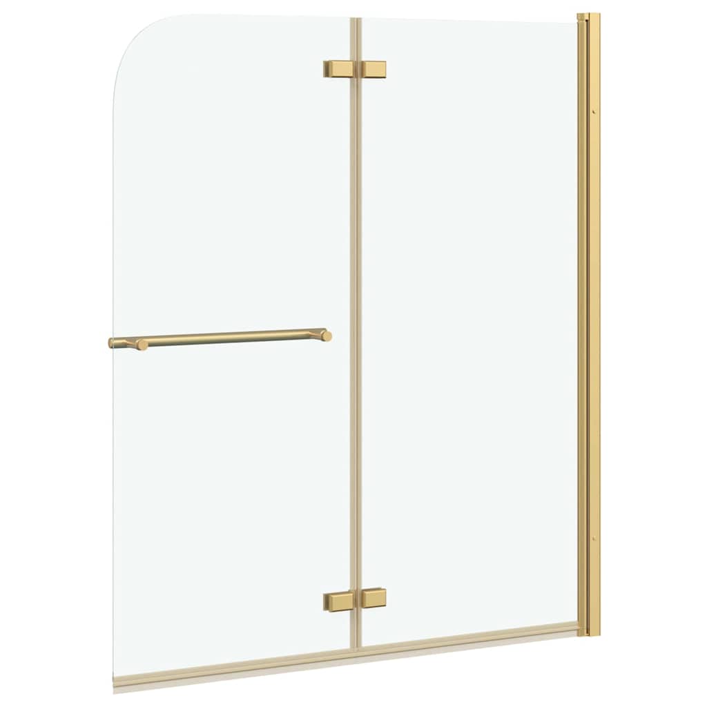 Shower Enclosure Gold 120 x 140 cm ESG Glass and Aluminium