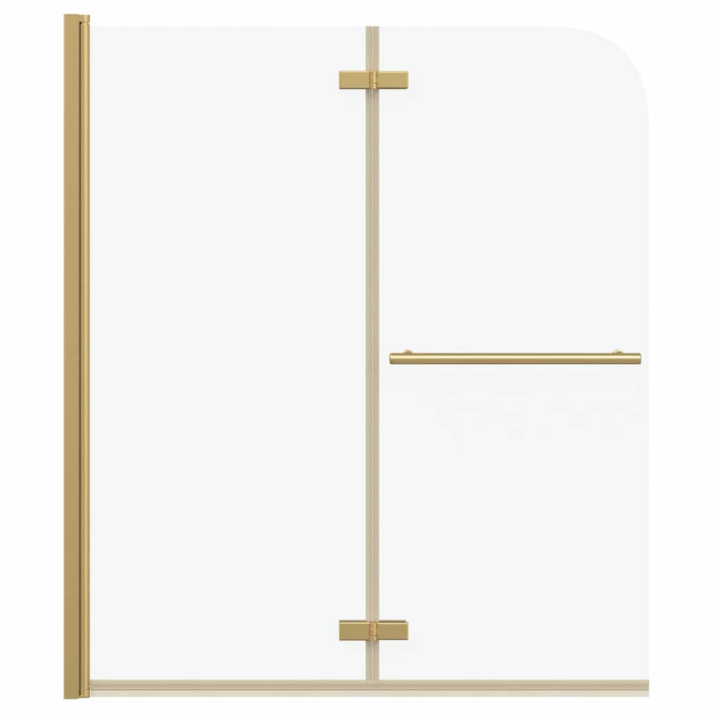 Shower Enclosure Gold 120 x 140 cm ESG Glass and Aluminium
