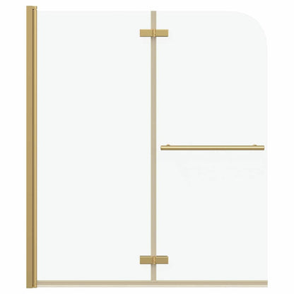 Shower Enclosure Gold 120 x 140 cm ESG Glass and Aluminium