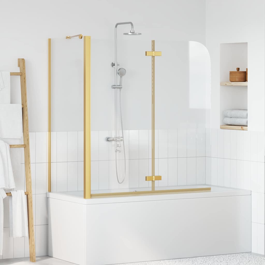Shower Enclosure Gold 120 x 68 x 130 cm ESG Glass and Aluminium