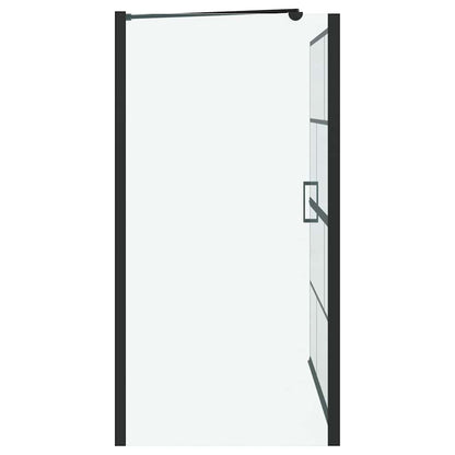 Bath Shower Screen Black and Transparent 116 x 68 x 128 cm