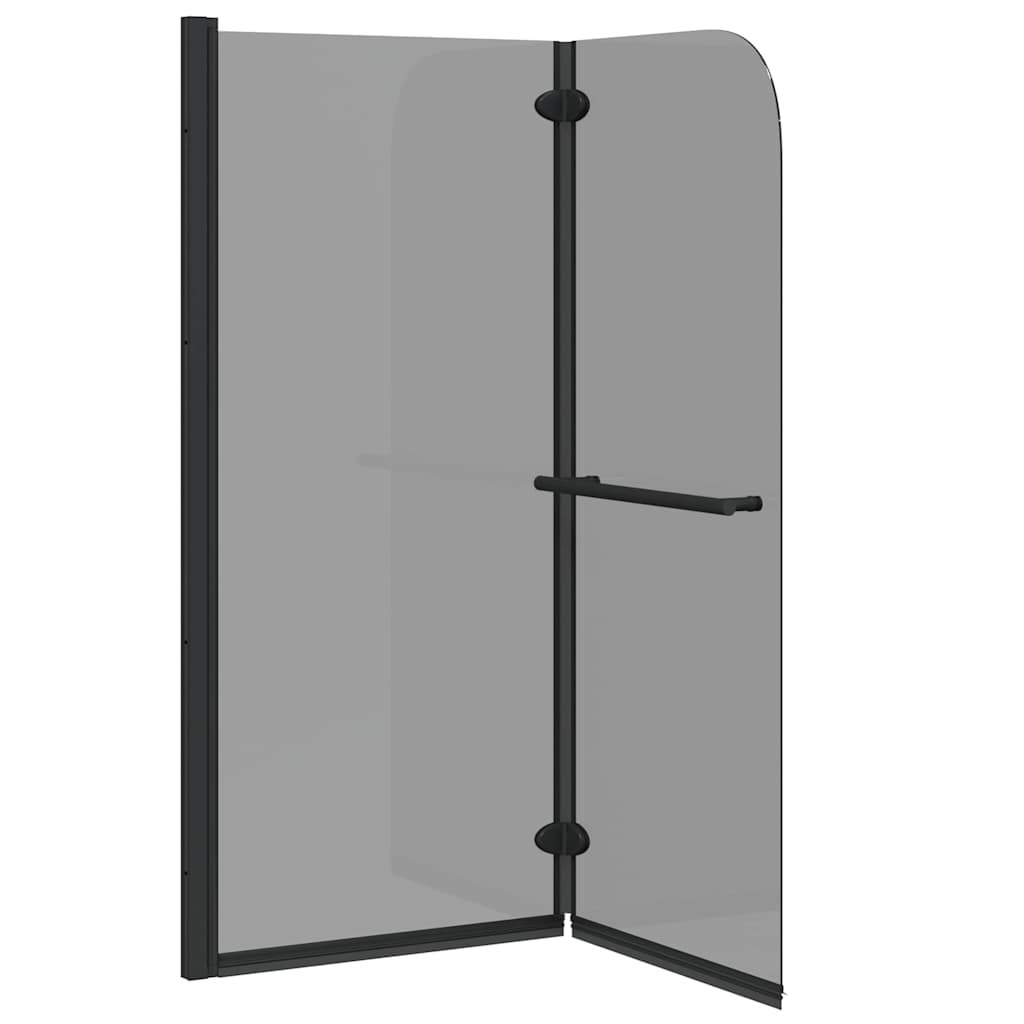 Shower Enclosure Black 95 x 140 cm ESG Glass and Aluminium