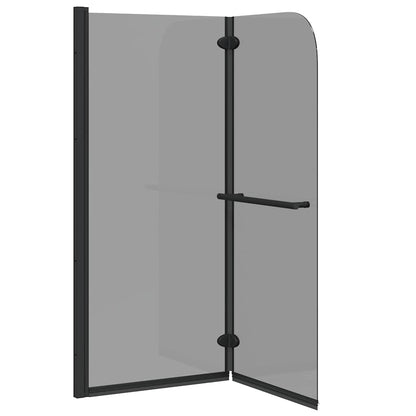 Shower Enclosure Black 95 x 140 cm ESG Glass and Aluminium