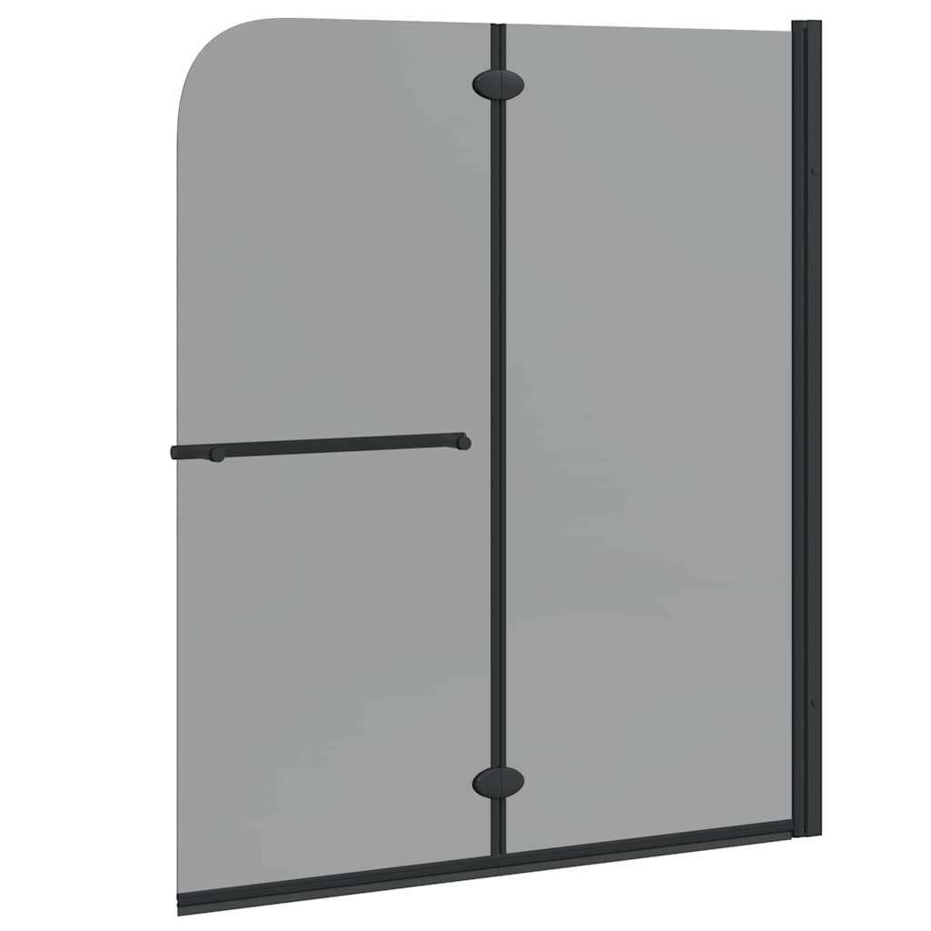 Shower Enclosure Black 95 x 140 cm ESG Glass and Aluminium