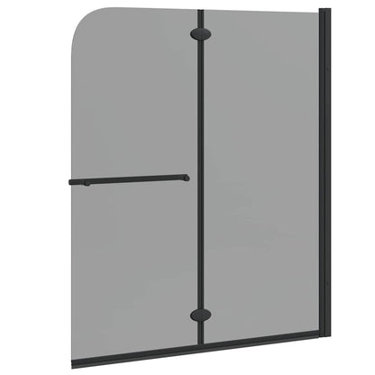 Shower Enclosure Black 95 x 140 cm ESG Glass and Aluminium