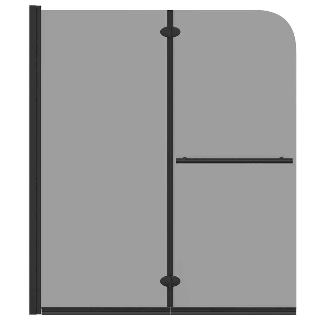 Shower Enclosure Black 95 x 140 cm ESG Glass and Aluminium