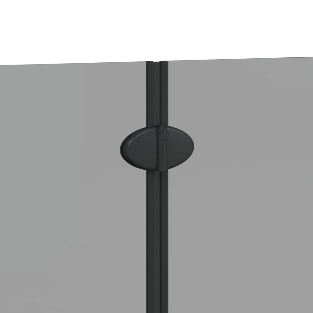 Shower Enclosure Black 120 x 140 cm ESG Glass and Aluminium
