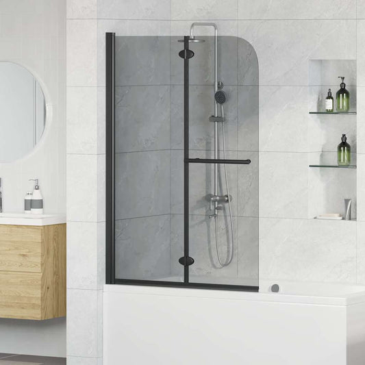 Shower Enclosure Black 120 x 140 cm ESG Glass and Aluminium