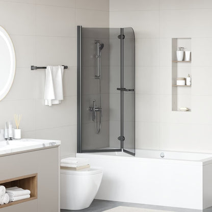 Shower Enclosure Black 120 x 140 cm ESG Glass and Aluminium