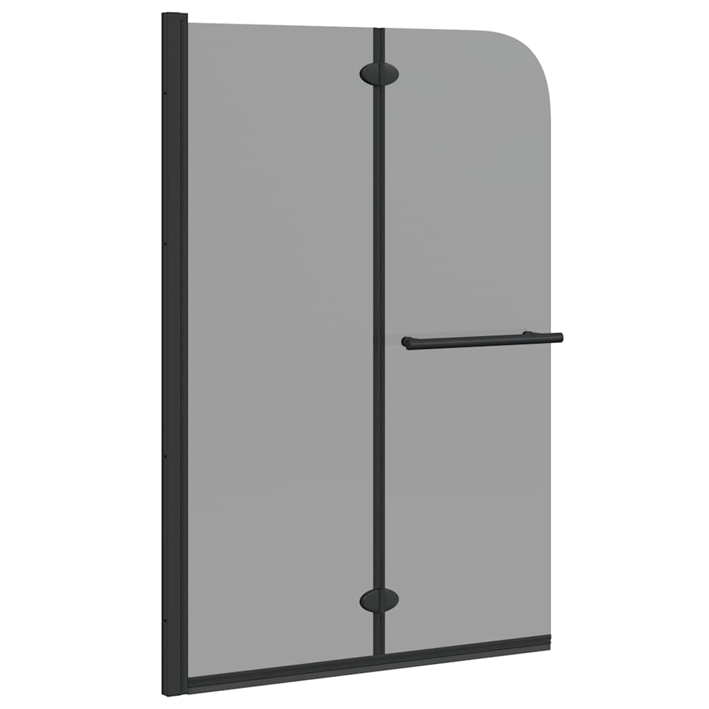 Shower Enclosure Black 120 x 140 cm ESG Glass and Aluminium