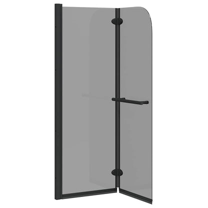 Shower Enclosure Black 120 x 140 cm ESG Glass and Aluminium