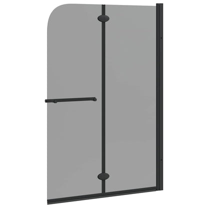 Shower Enclosure Black 120 x 140 cm ESG Glass and Aluminium