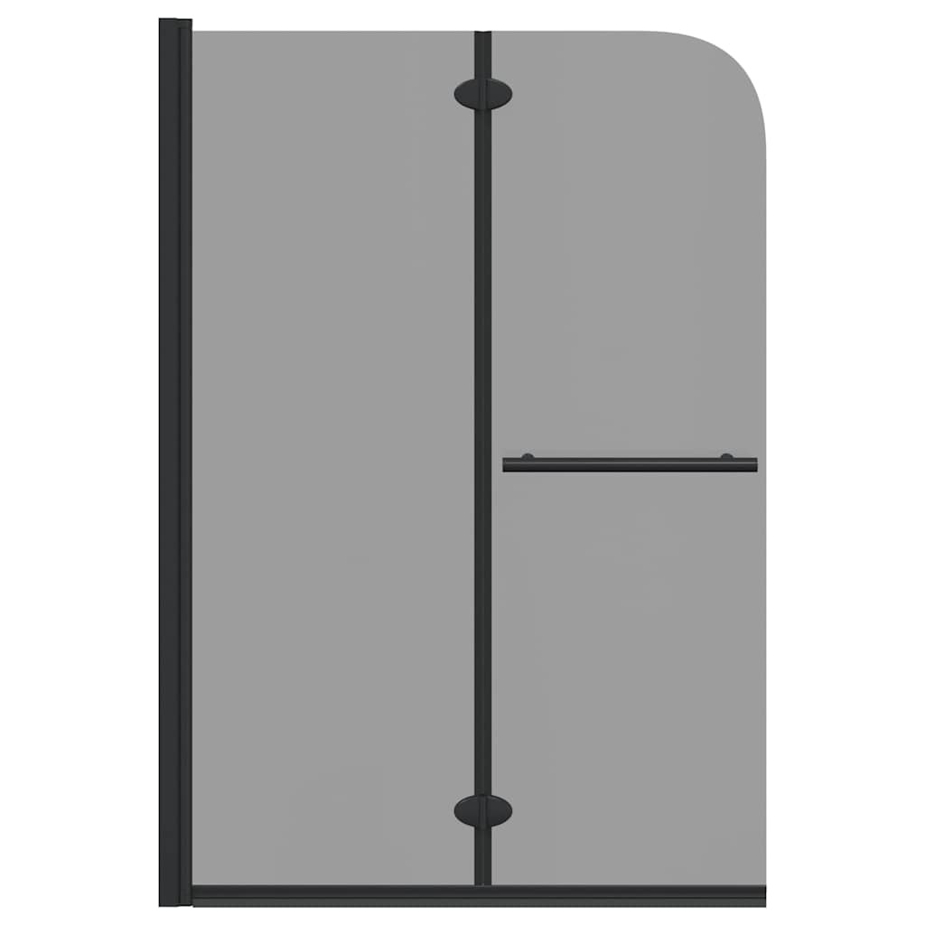 Shower Enclosure Black 120 x 140 cm ESG Glass and Aluminium