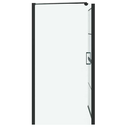 Bath Shower Screen Black and Transparent 80 x 68 x 128 cm