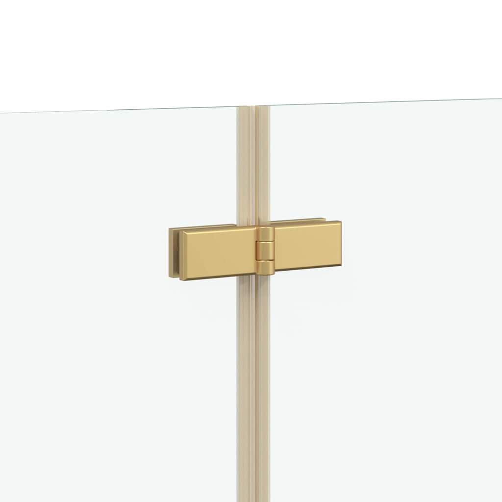 Shower Enclosure Gold 95 x 140 cm ESG Glass and Aluminium