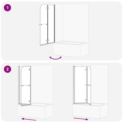 Shower Enclosure Gold 95 x 140 cm ESG Glass and Aluminium