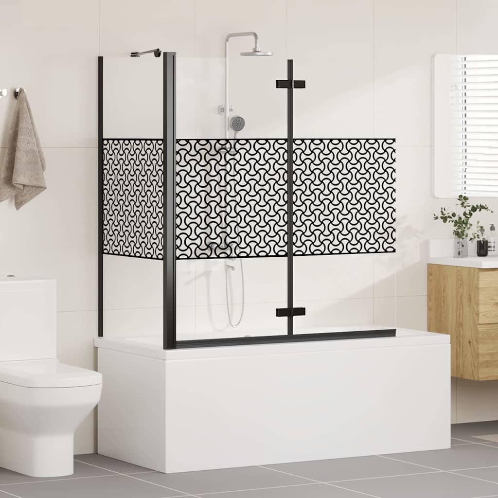 Bath Enclosure Geometric Manual Black 120 x 67 x 129 cm