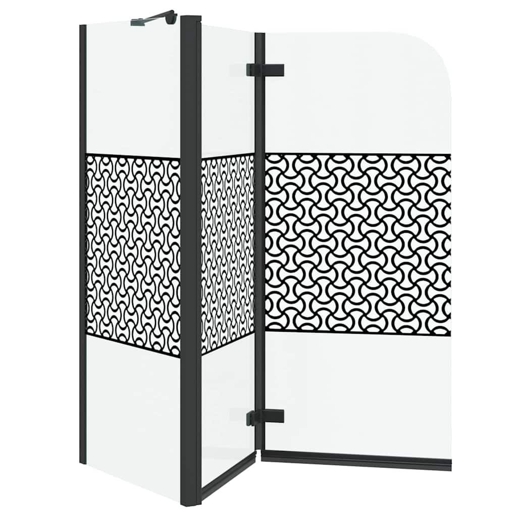 Bath Enclosure Geometric Manual Black 120 x 67 x 129 cm
