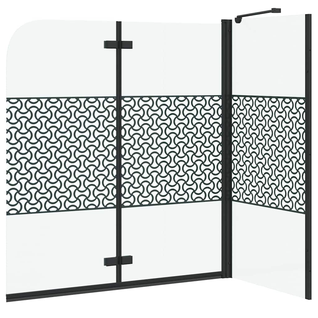 Bath Enclosure Geometric Manual Black 120 x 67 x 129 cm