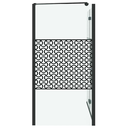 Bath Enclosure Geometric Manual Black 120 x 67 x 129 cm