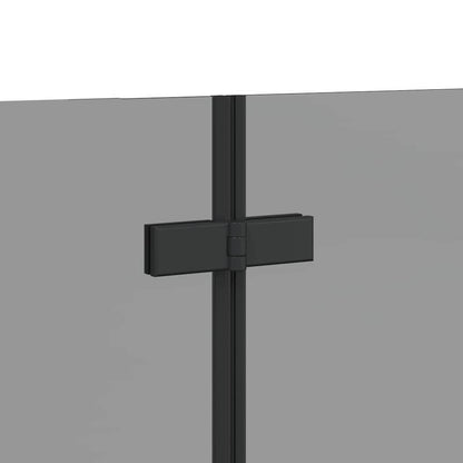 Shower Enclosure Black 130 x 138 cm ESG Glass and Aluminium