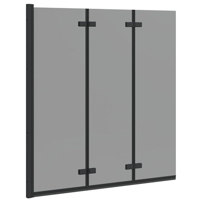 Shower Enclosure Black 130 x 138 cm ESG Glass and Aluminium