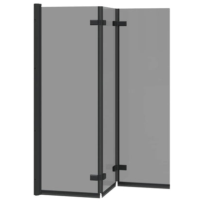 Shower Enclosure Black 130 x 138 cm ESG Glass and Aluminium