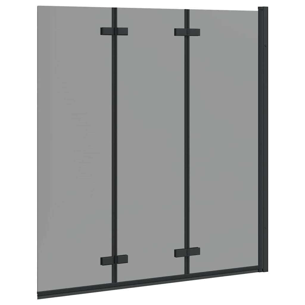 Shower Enclosure Black 130 x 138 cm ESG Glass and Aluminium