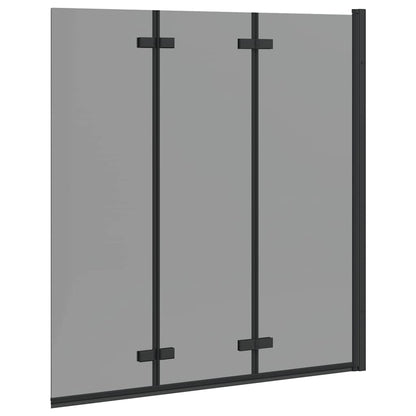 Shower Enclosure Black 130 x 138 cm ESG Glass and Aluminium