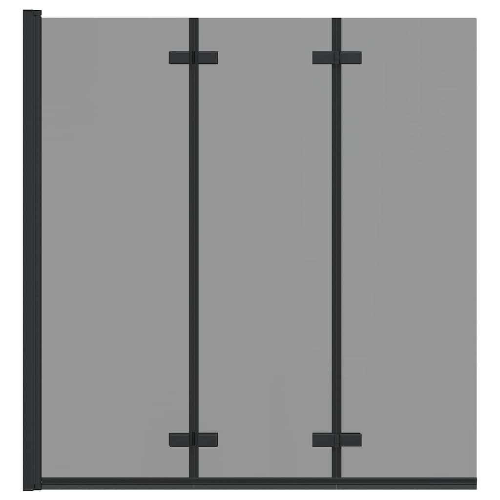 Shower Enclosure Black 130 x 138 cm ESG Glass and Aluminium