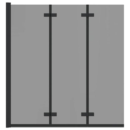 Shower Enclosure Black 130 x 138 cm ESG Glass and Aluminium