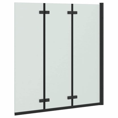 Shower Enclosure Black 130 x 138 cm ESG Glass and Aluminium