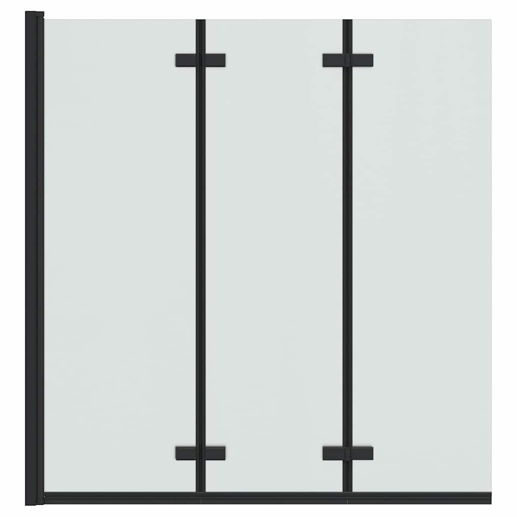 Shower Enclosure Black 130 x 138 cm ESG Glass and Aluminium
