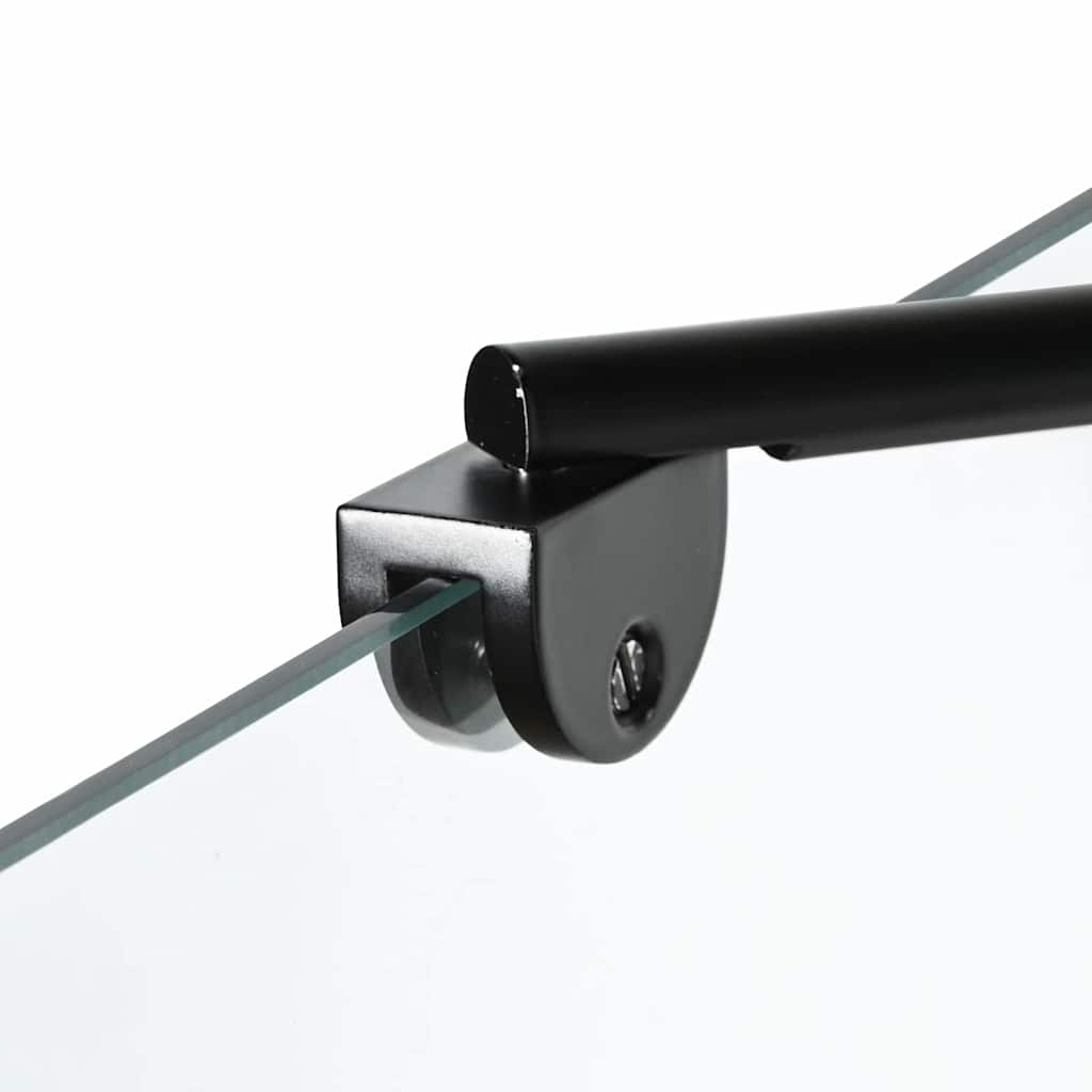 Bath Shower Screen Black and Transparent 116 x 68 x 128 cm