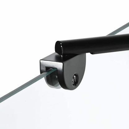 Bath Shower Screen Black and Transparent 116 x 68 x 128 cm