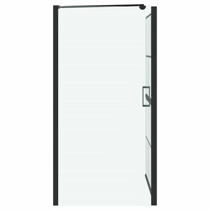 Bath Shower Screen Black and Transparent 80 x 68 x 128 cm