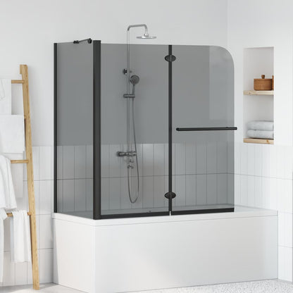 Bi-Folding Shower Enclosure Dark Transparent 120 x 67 x 129 cm