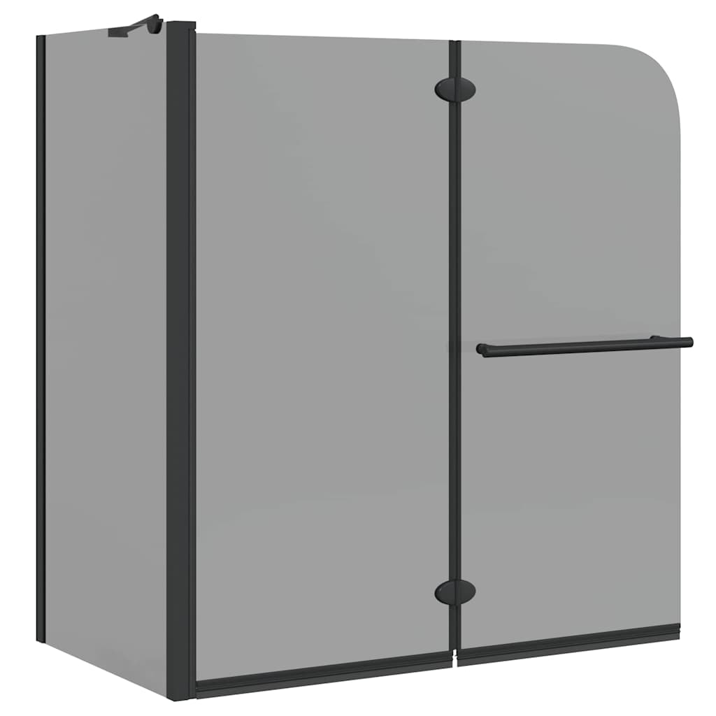 Bi-Folding Shower Enclosure Dark Transparent 120 x 67 x 129 cm