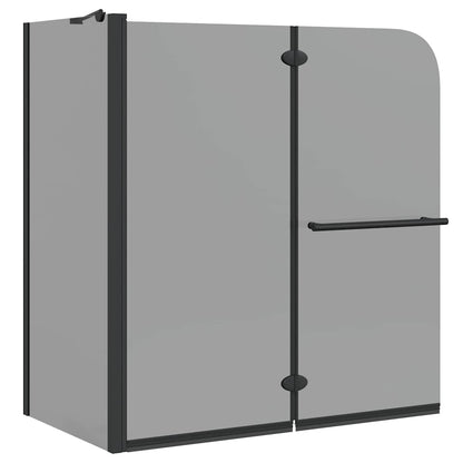 Bi-Folding Shower Enclosure Dark Transparent 120 x 67 x 129 cm