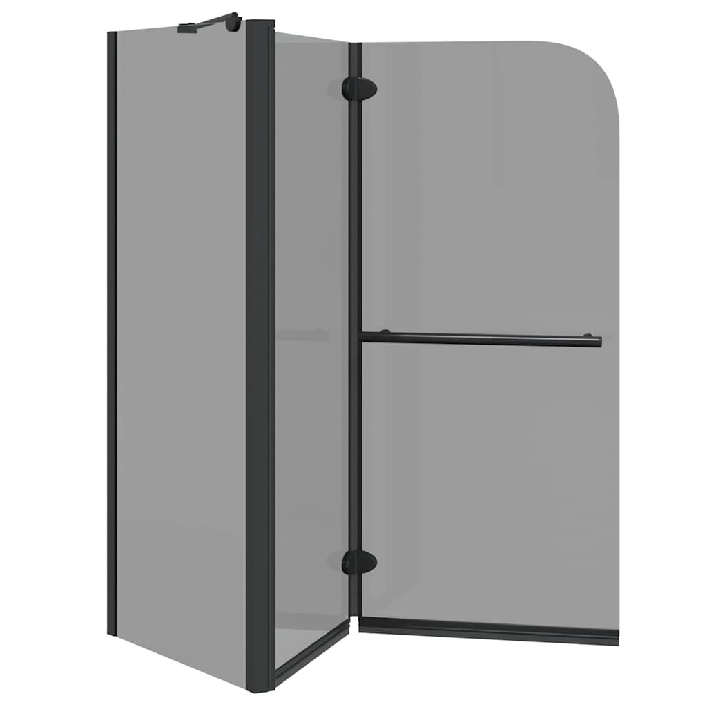 Bi-Folding Shower Enclosure Dark Transparent 120 x 67 x 129 cm