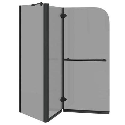 Bi-Folding Shower Enclosure Dark Transparent 120 x 67 x 129 cm
