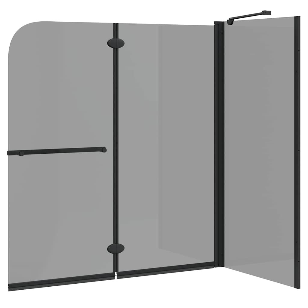 Bi-Folding Shower Enclosure Dark Transparent 120 x 67 x 129 cm