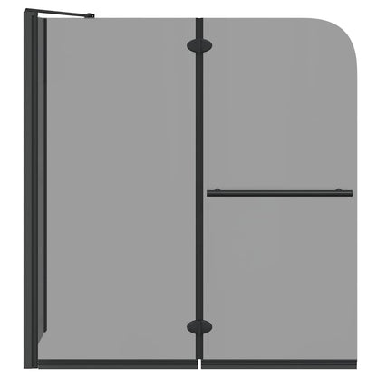 Bi-Folding Shower Enclosure Dark Transparent 120 x 67 x 129 cm