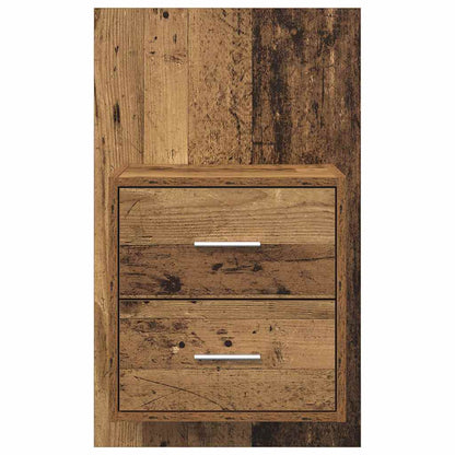 Wall-mounted Bedside Cabinet 2 pcs Old Wood 48.5 x 32.5 x 80 cm