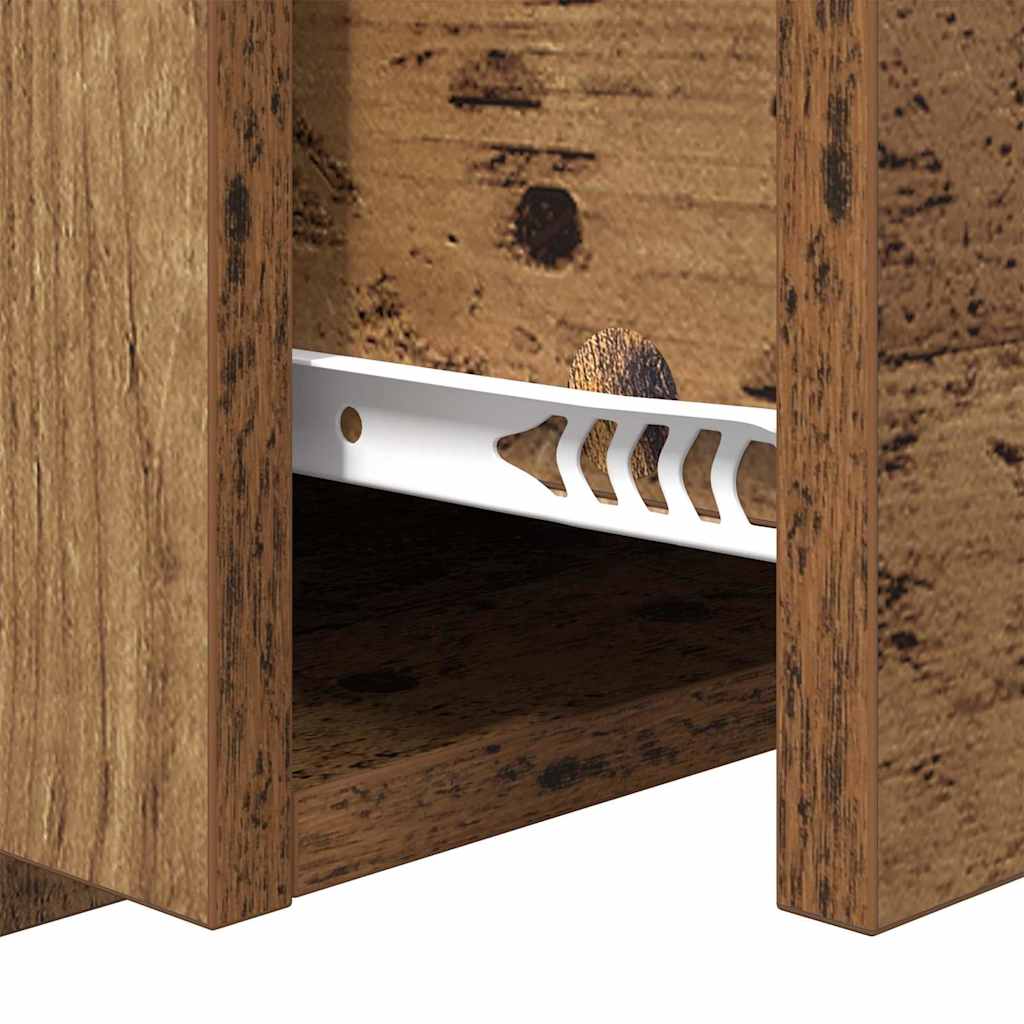 Bed Cabinet 2 pcs Old wood 48.5 x 32.5 x 80 cm Engineered wood