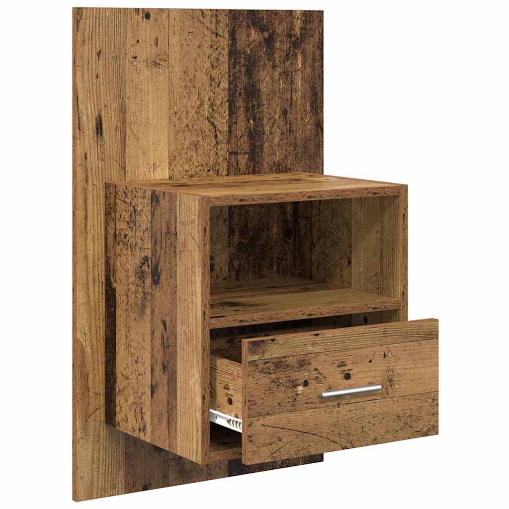 Bed Cabinet 2 pcs Old wood 48.5 x 32.5 x 80 cm Engineered wood