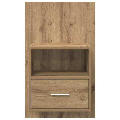 Bed Cabinet with Drawer 2 pcs Artisan oak 48.5 x 32.5 x 80 cm